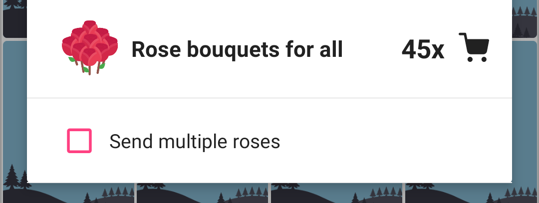 Send multiple roses