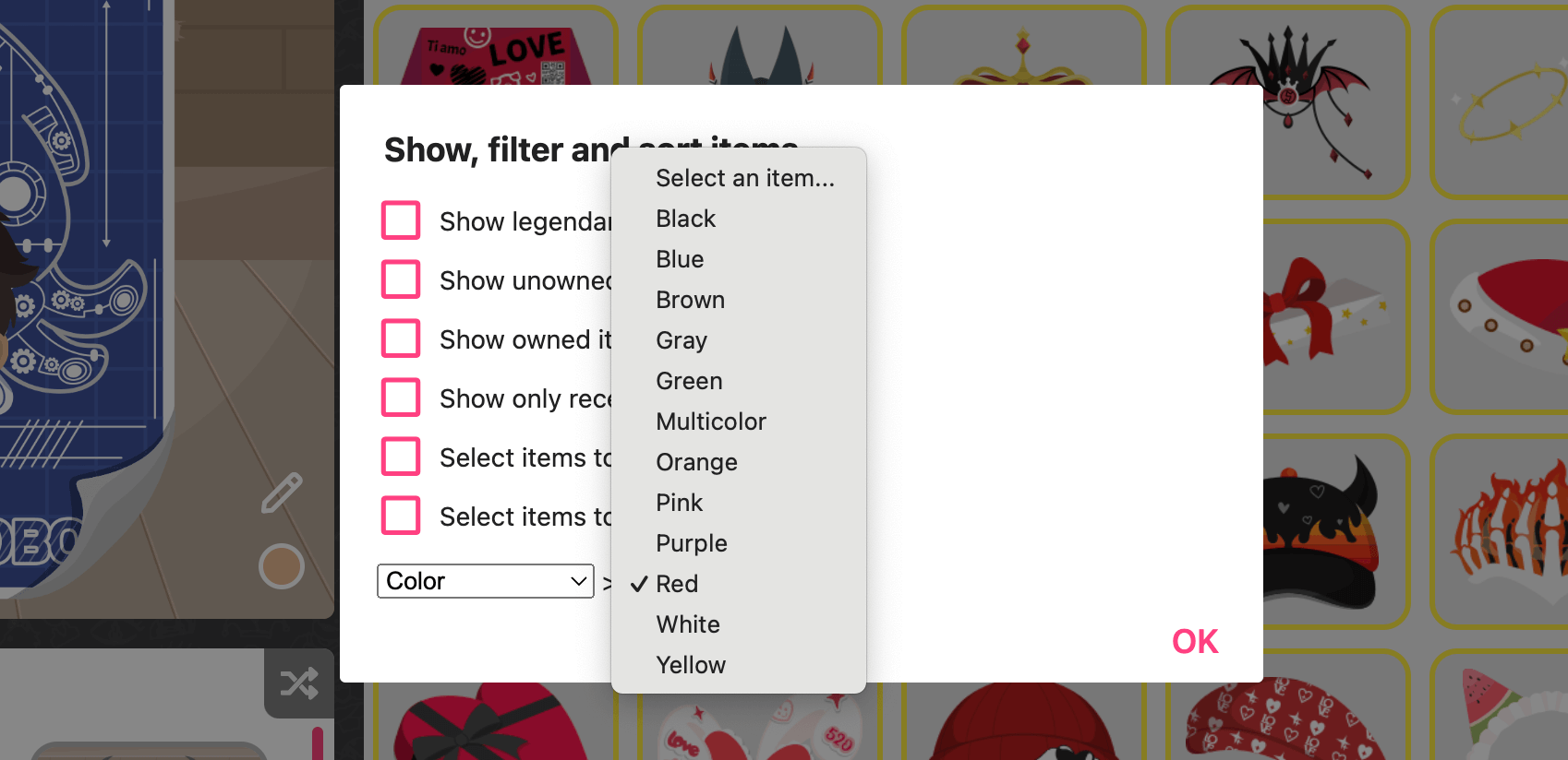 Inventory filter