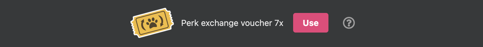 Perk exchange voucher