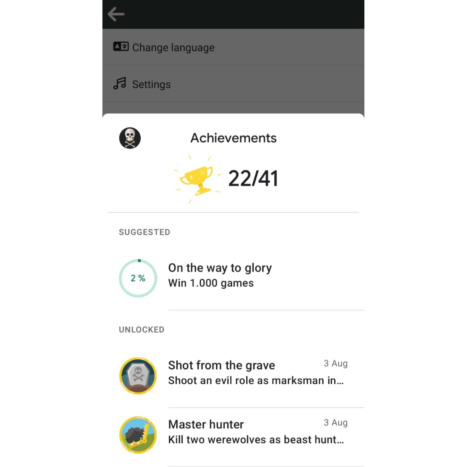 Wolvesville achievements in Google Play Games