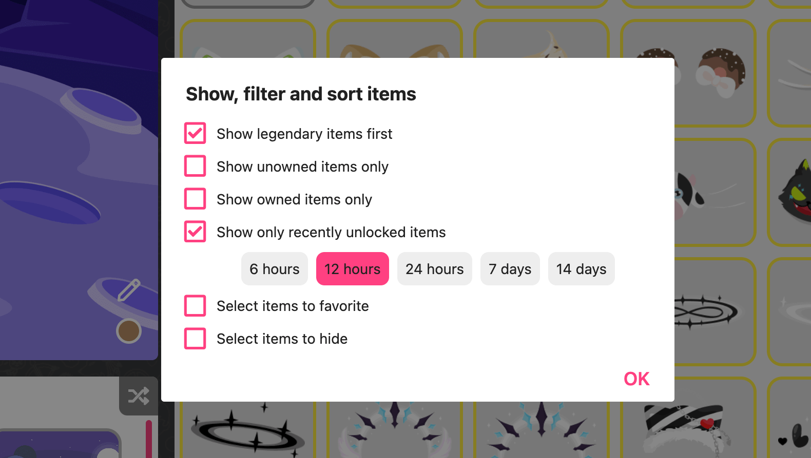 Inventory filters